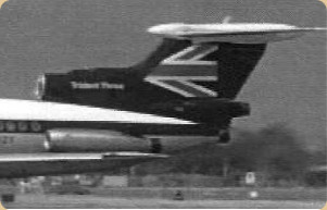 The fourth engine on the Trident 3B's tail