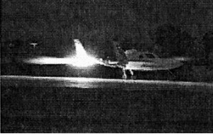 Night engine test