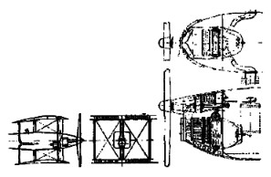 Drawings with the engine assembly on an airplane