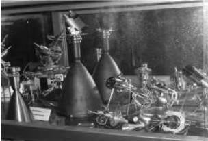 Satellite maneuvering engines at the Safran Museum