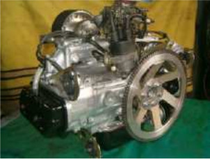 The Subaru EA-81, seen from behind