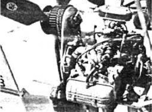 Motor Subaru on gyrocopter