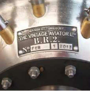 Engine plate with the “Manufactured”
