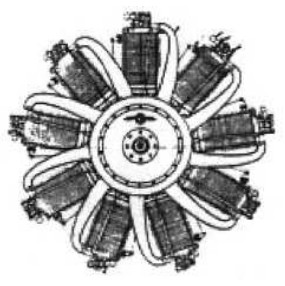 Thulin type A 9-cylinder engine