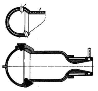 Esquema de un motor cohete de Tsiolkovski, primera época, fig. 2