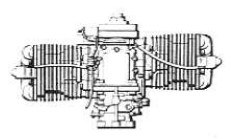Ultra Engines 342 cc, top view drawing