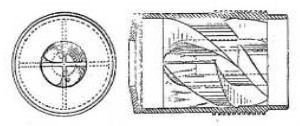 Detalle del dispositivo de giro del proyectil de Unge