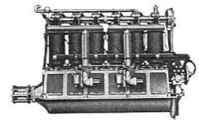 Motor 2-6 de la Union Gas Engine Company, vista lateral izquierda