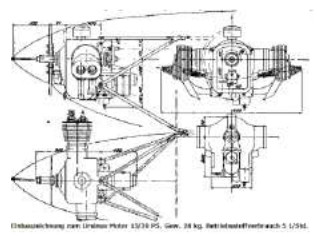 Planos del motor Usrinus U-1, fig. 2