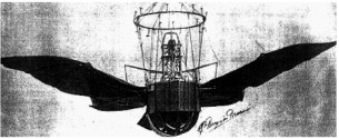 Ornitoptero de Piraud a vapor