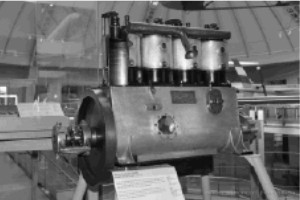 With flywheel for not driving the propeller directly