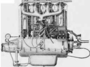 El motor W&A, por el lado del carburador