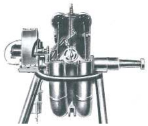 Beck - Side view with the magneto and the half hidden carburetor