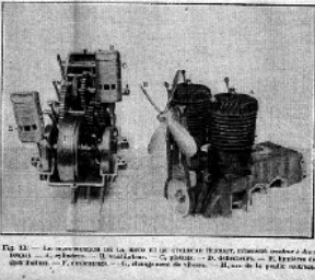 Bleriot two-cylinder twin engine