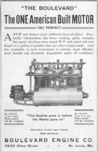 Boulevard ad with 4L and V8 engines