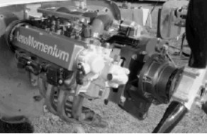 Another view of the AM engine with propeller