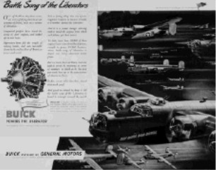 Panfleto de la casa Buick, con los Liberators