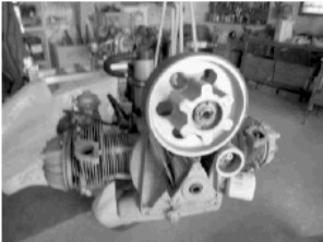 Almen with belt gear