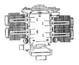 Drawing of a 4-cylinder Chabay