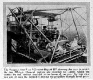 Clément Bayard - 125 CV engines, side by side