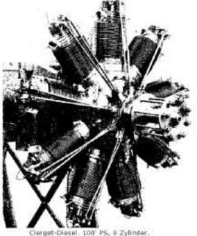 Clerget Diesel engine, 100 CV