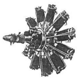 Clerget 11Eb, half-rear view