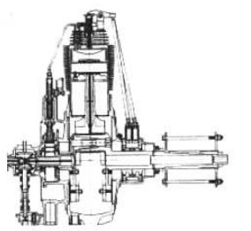 Clerget 9B, Diesel, cross-section