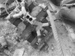 Continental six-cylinder engine, scrap