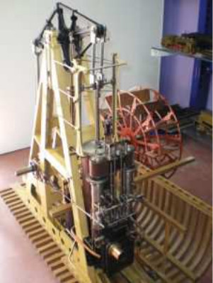 Máquina de vapor de un Show-Boat del rio Hudson
