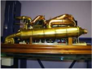Maquina de vapor de un destructor inglés WWI